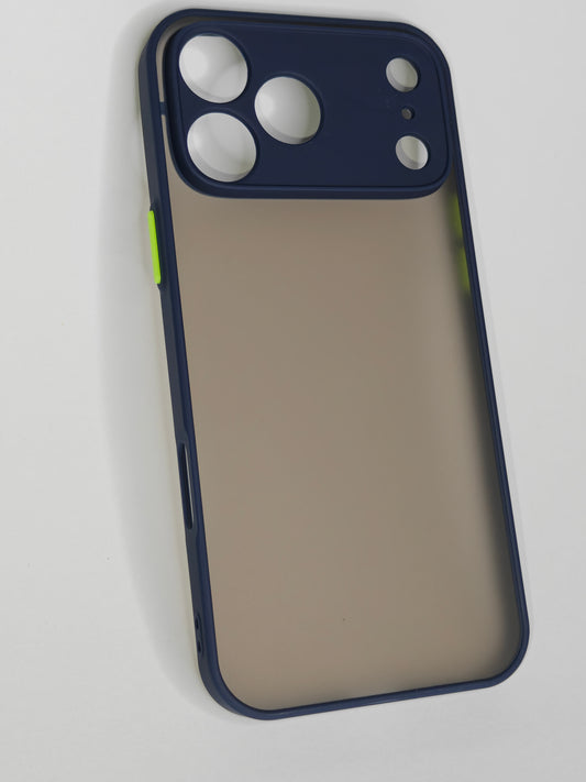 iPhone 17 Pro Max permatomas mėlynas dėklas