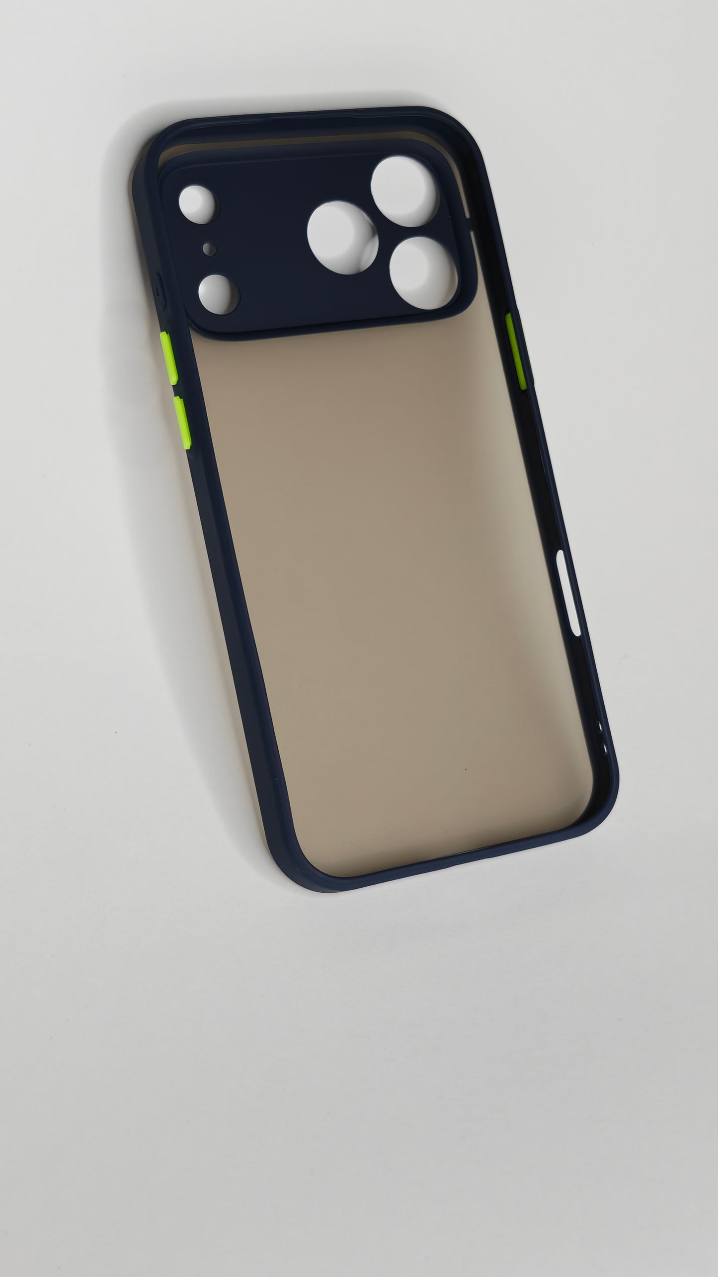 iPhone 17 Pro Max permatomas mėlynas dėklas